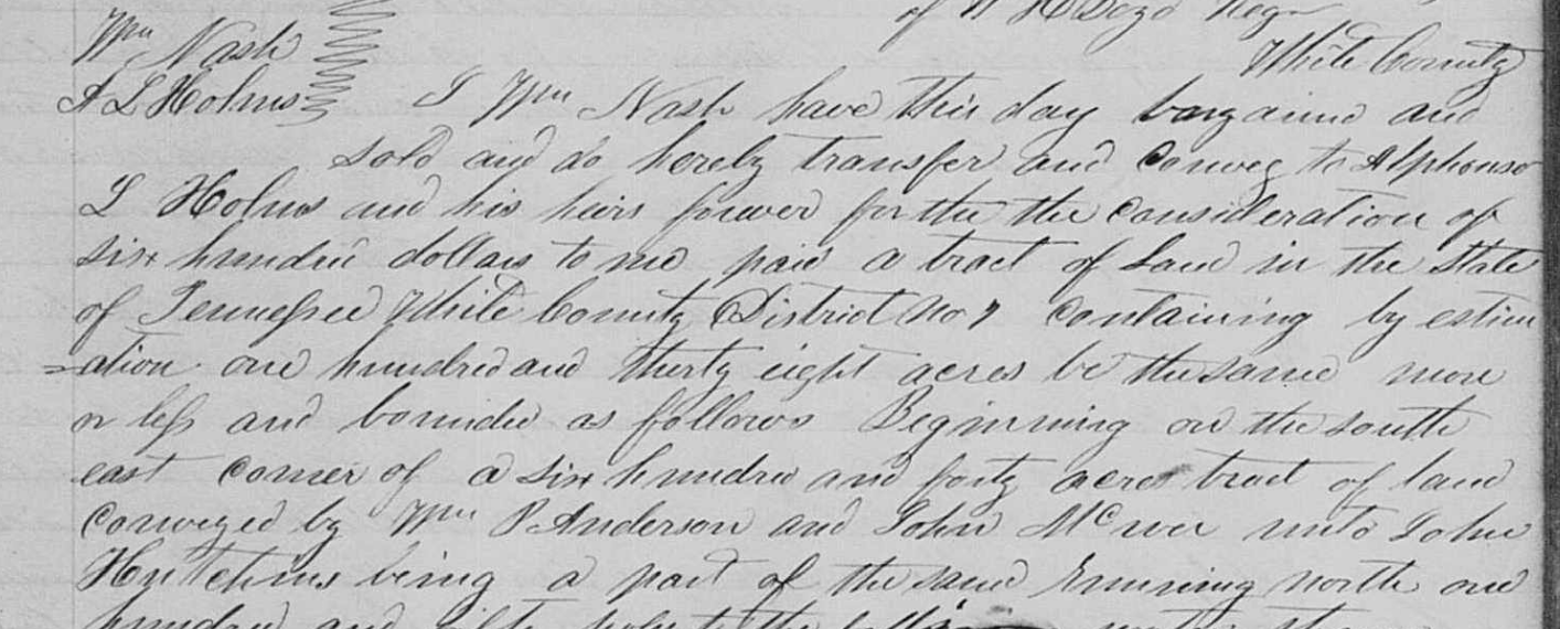 White County, TN Deed, Book R, Page 452, Image 1